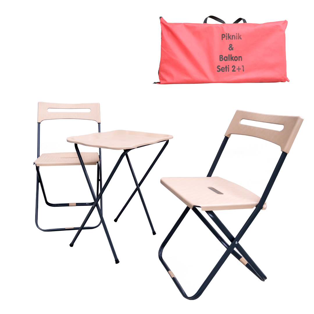 Çantalı Eko Balkon & Piknik 2+1 Set